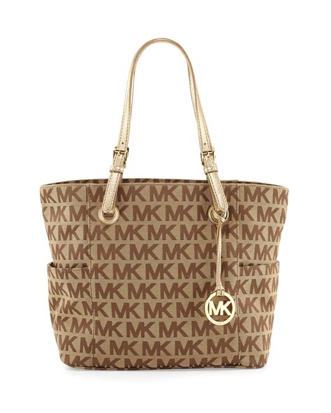 sac a main michael kors beige|Michael Kors leather tote.